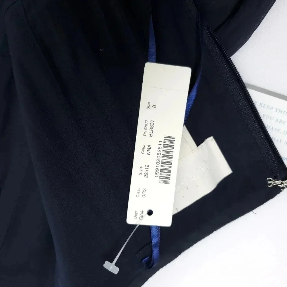 J. crew Taryn Silk Chiffon Dress In Navy 8